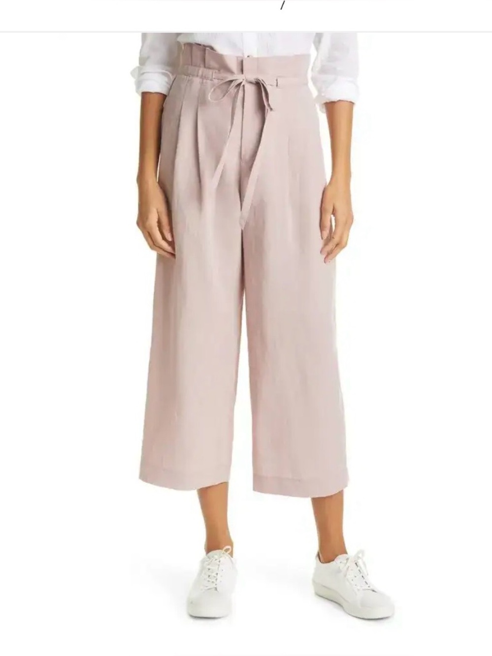 Club Monaco Dusty Rose Tencel/lyocell/ linen Anreannah Paperbag Pants